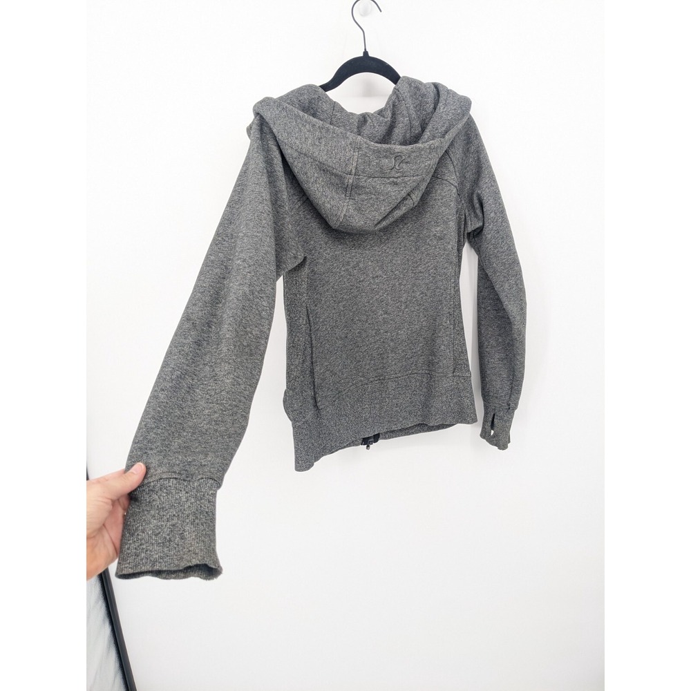 Lululemon Jacket Womens 6 Gray Full Zip Scuba Hoodie‎ Athleisure Active Casual - Picture 8 of 12